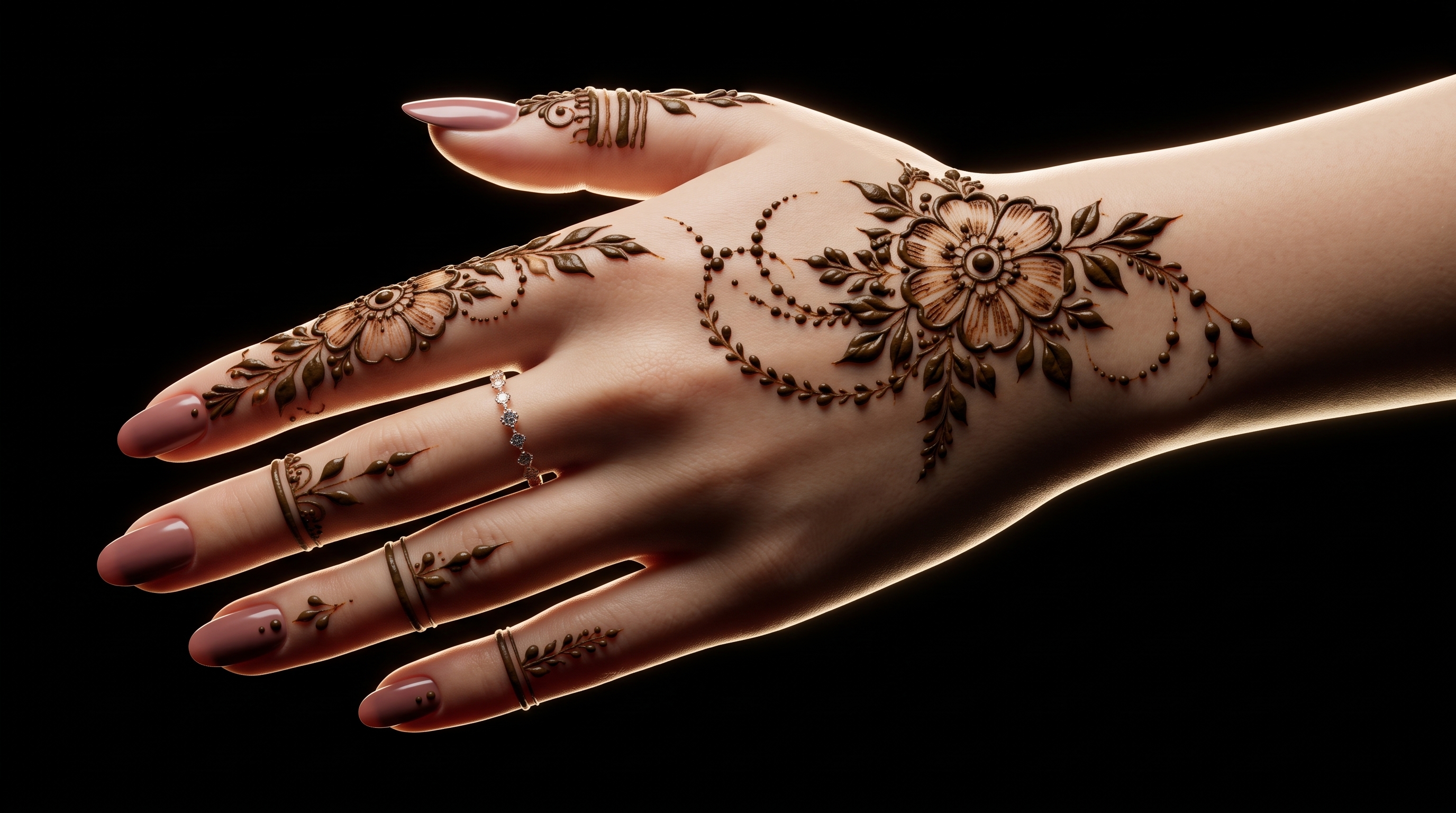 Minimalist and modern mehndi design