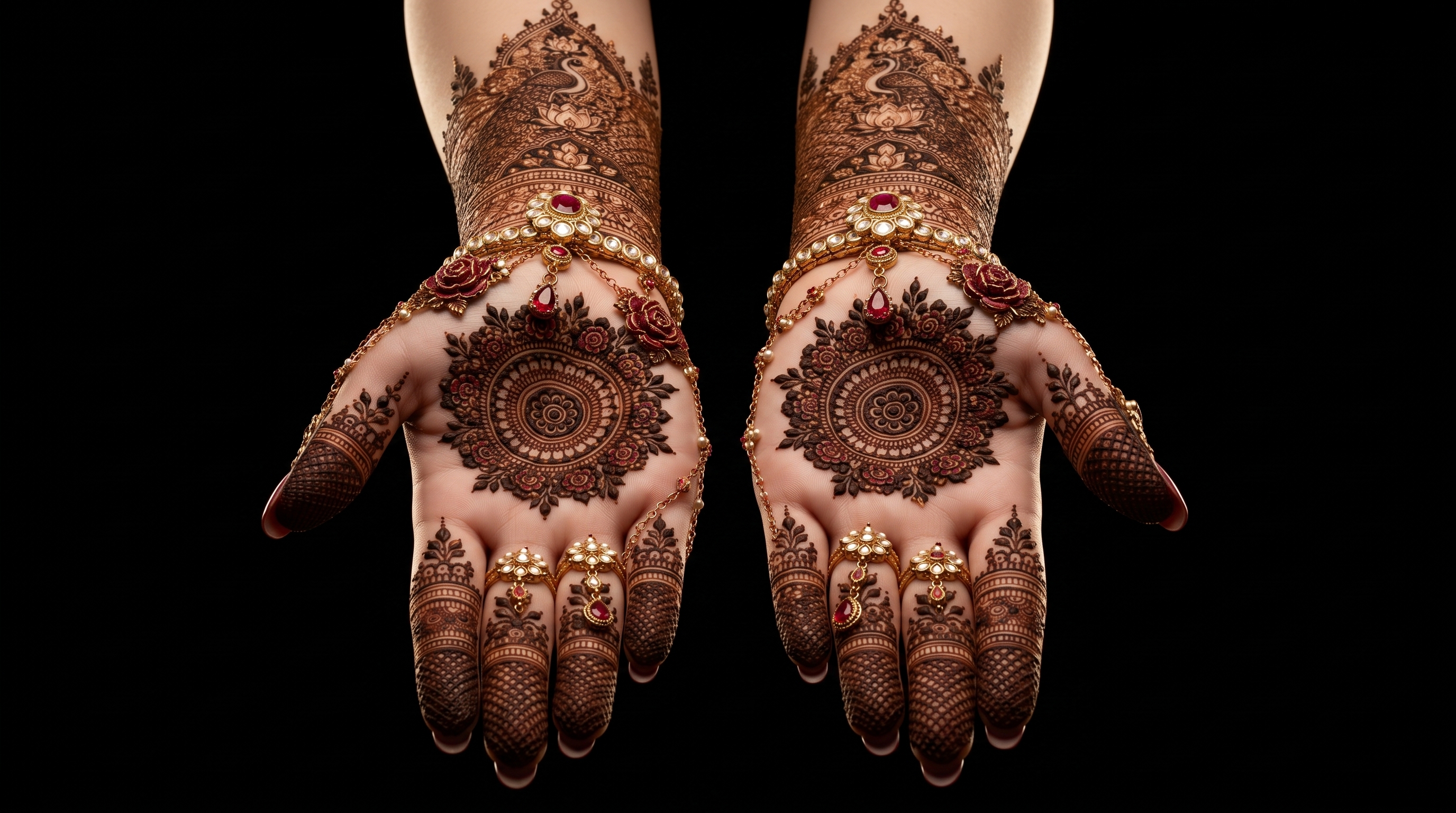 Pakistani bridal mehndi design